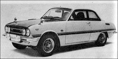 Alt="1969 Isuzu Bellet Coupe GT black and white image"