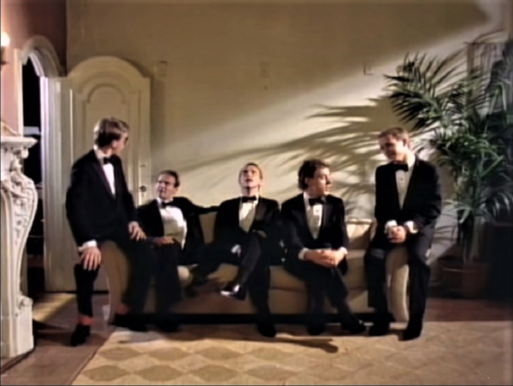 Still of Men at Work from a music video